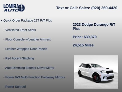 Used 2023 Dodge Durango R/T w/ Tow 'N Go Group AWD/4WD image 8
