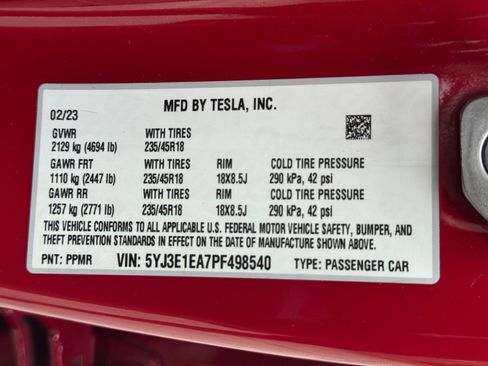 Used 2023 Tesla Model 3 Standard Range image 45