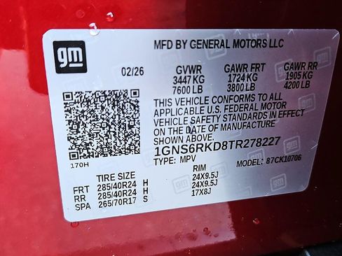 New 2026 Chevrolet Tahoe RST w/ RST Capability Package AWD/4WD image 25