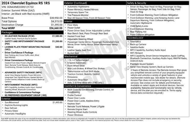 Used 2024 Chevrolet Equinox RS w/ RS Leather Package FWD image 25