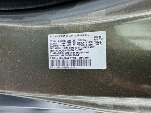 Used 2018 Honda Odyssey EX image 12