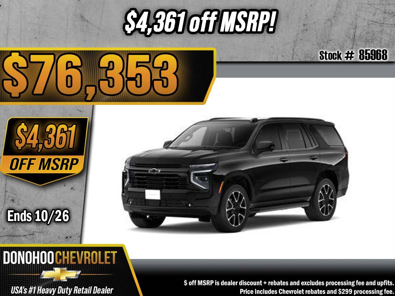 New 2027 Chevrolet Tahoe RST w/ Comfort Package AWD/4WD image 1