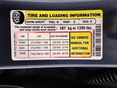 Certified 2021 Ford Explorer ST w/ Equipment Group 401A image 57