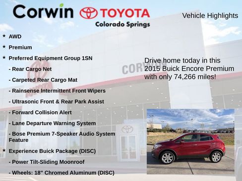 Used 2015 Buick Encore Premium w/ Experience Buick Package image 6