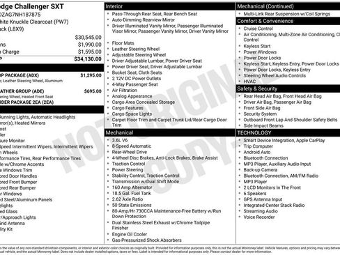 Used 2022 Dodge Challenger SXT w/ Blacktop Package RWD image 40