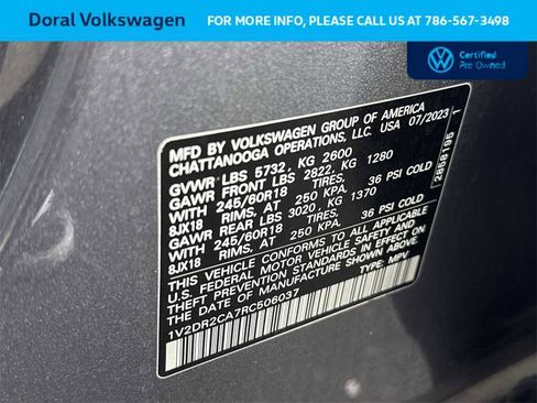 Certified 2024 Volkswagen Atlas SE image 29