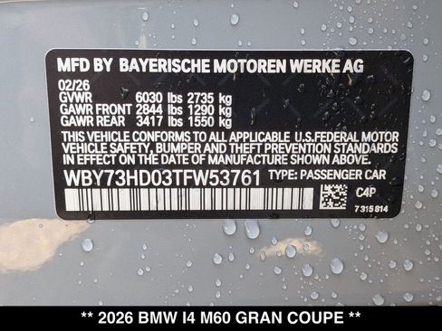 New 2026 BMW i4 M60 w/ Premium Package AWD/4WD image 20