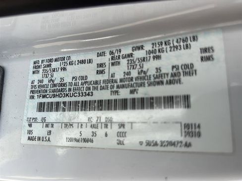 Certified 2019 Ford Escape SEL AWD/4WD image 21