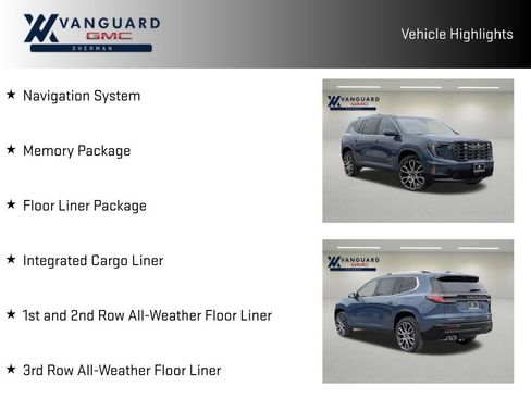 New 2026 GMC Acadia Denali Ultimate w/ LPO, Floor Liner Package AWD/4WD image 10