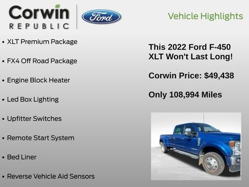 Used 2022 Ford F450 XLT w/ XLT Premium Package image 7