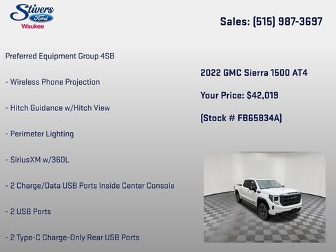 Used 2022 GMC Sierra 1500 AT4 w/ AT4 Preferred Package AWD/4WD image 31