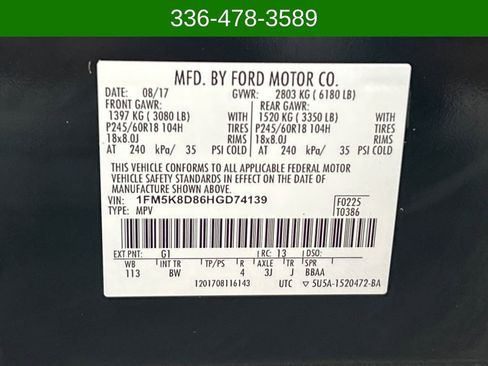 Used 2017 Ford Explorer XLT w/ Equipment Group 202A AWD/4WD image 27