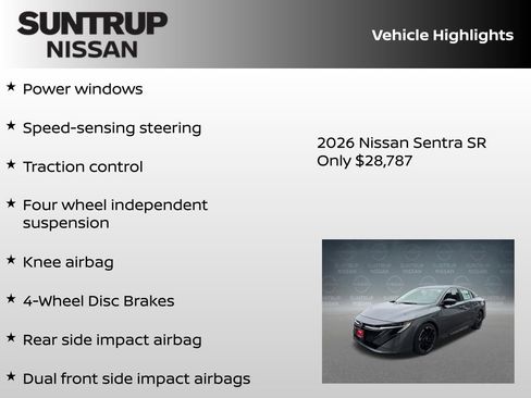 New 2026 Nissan Sentra SR FWD image 16