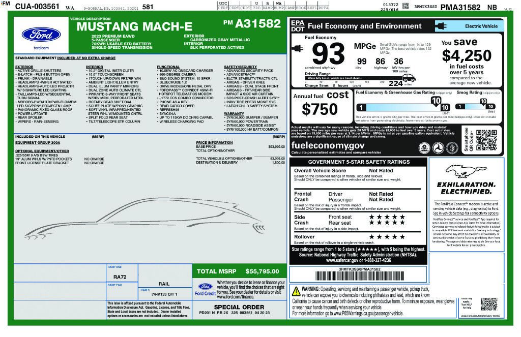 Used 2023 Ford Mustang Mach-E Premium AWD/4WD image 3