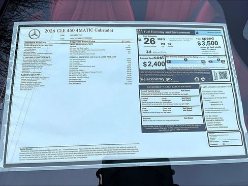 New 2026 Mercedes-Benz CLE 450 4MATIC Cabriolet image 14