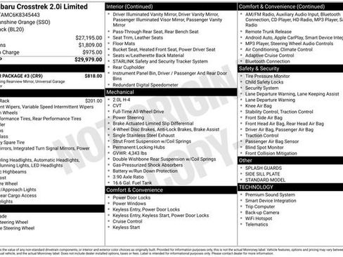 Used 2019 Subaru Crosstrek 2.0i Limited w/ Popular Package #3 image 8