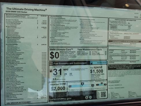 New 2026 BMW 530i w/ Executive Package image 32