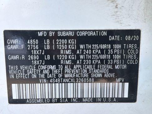 Used 2020 Subaru Outback Limited image 58