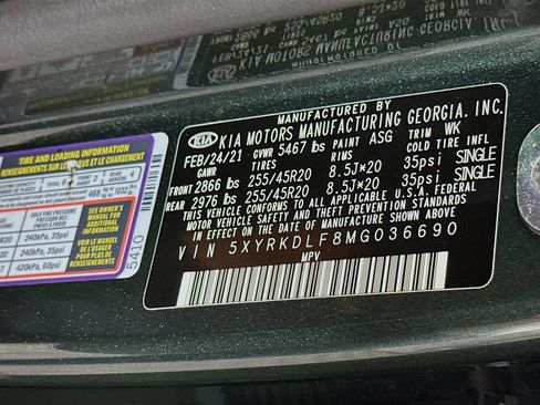 Certified 2021 Kia Sorento SX Prestige AWD/4WD image 37