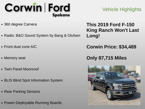 Used 2019 Ford F150 King Ranch w/ Equipment Group 601A Luxury AWD/4WD image 6