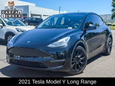Used 2021 Tesla Model Y Long Range AWD/4WD image 1