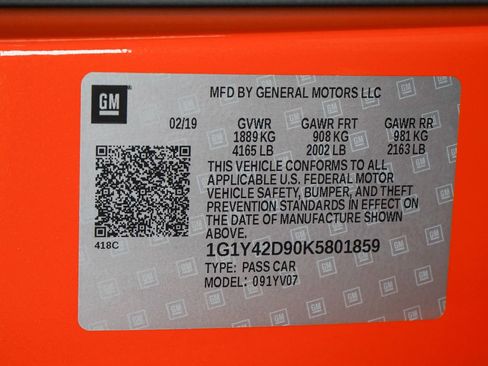 Used 2019 Chevrolet Corvette ZR1 image 60