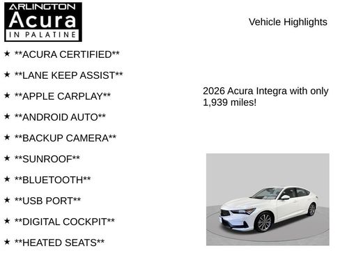 Certified 2026 Acura Integra FWD image 7