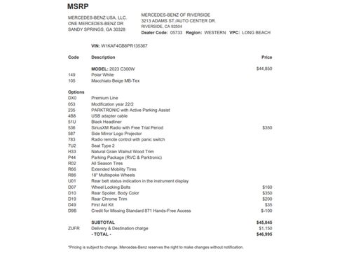 Certified 2023 Mercedes-Benz C 300 Sedan image 25