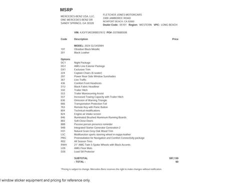 Used 2024 Mercedes-Benz GLS 450 4MATIC image 2