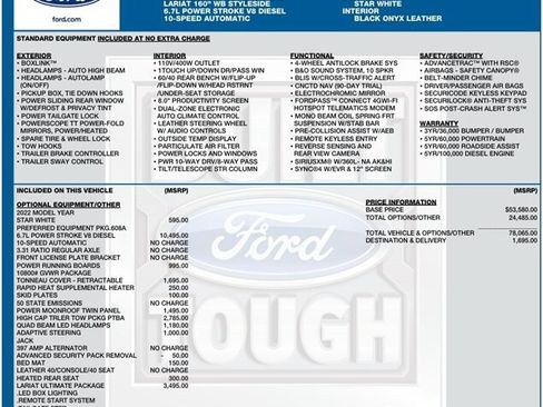 Used 2022 Ford F250 Lariat w/ Lariat Ultimate Package AWD/4WD image 10