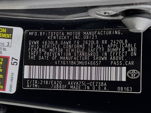 Certified 2021 Toyota Camry SE AWD/4WD image 26