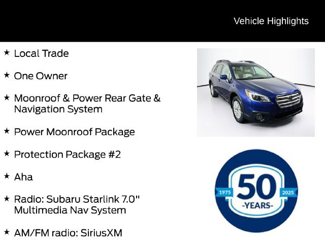 Used 2016 Subaru Outback 2.5i Premium w/ Protection Package #2 AWD/4WD image 6