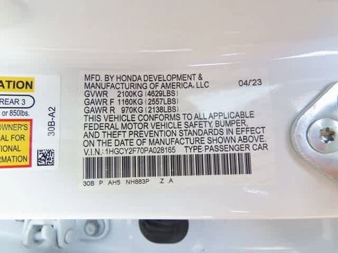 Certified 2023 Honda Accord Sport image 25