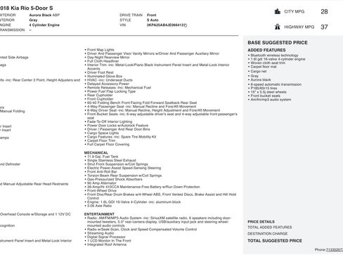 Used 2018 Kia Rio S image 4