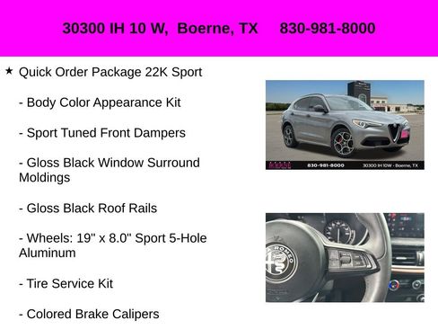 Used 2020 Alfa Romeo Stelvio Sport w/ Quick Order Package 22K Sport RWD image 10