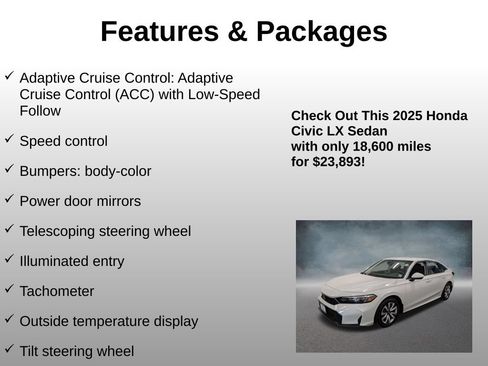 Certified 2025 Honda Civic LX image 20