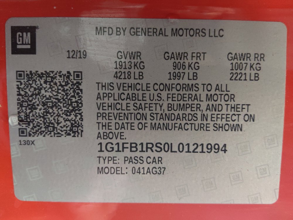 Used 2020 Chevrolet Camaro LT w/ RS Package RWD image 33