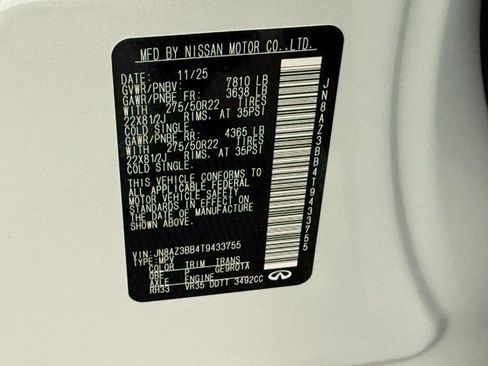 Used 2026 INFINITI QX80 Luxe w/ Cargo Package image 27