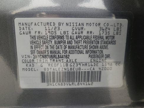 Used 2024 Nissan Versa S w/ Trunk Package image 33