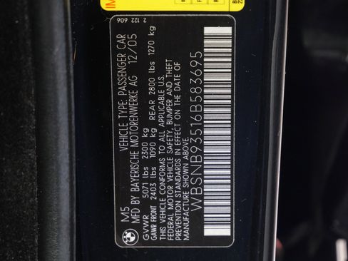 Used 2006 BMW M5 RWD image 20