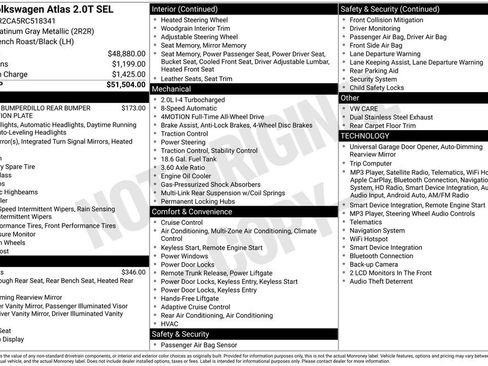 Used 2024 Volkswagen Atlas SEL AWD/4WD image 46