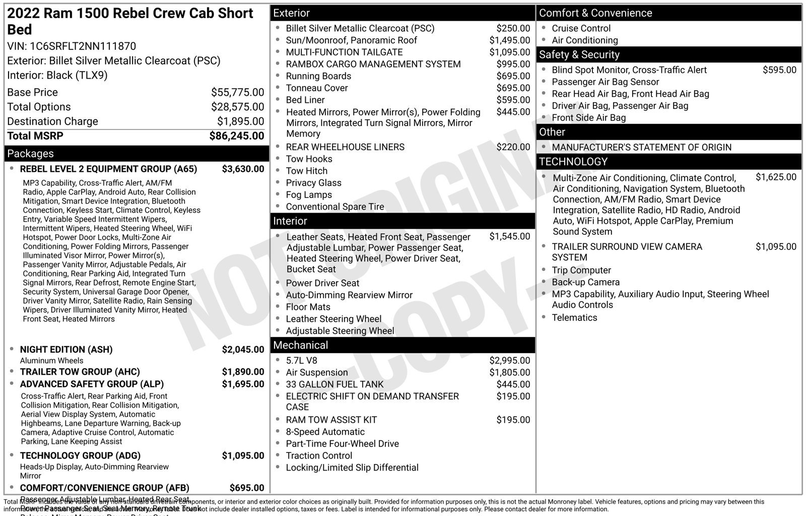Used 2022 RAM 1500 Rebel w/ Rebel Level 2 Equipment Group AWD/4WD image 16