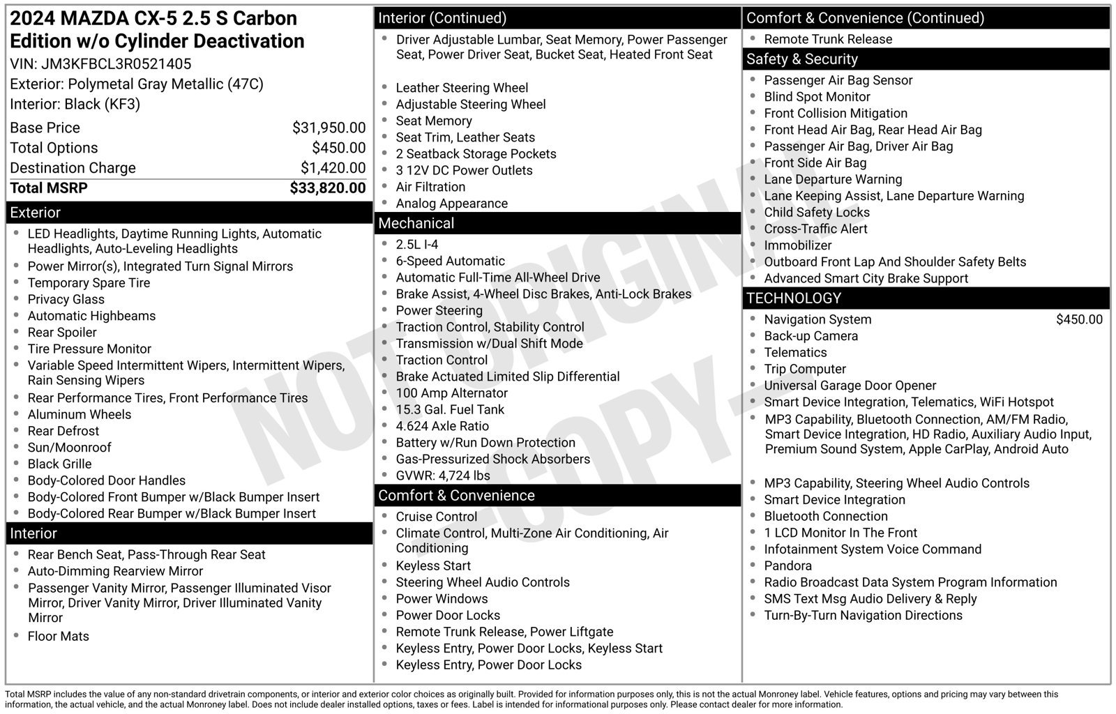 Used 2024 MAZDA CX-5 Carbon Edition AWD/4WD image 62