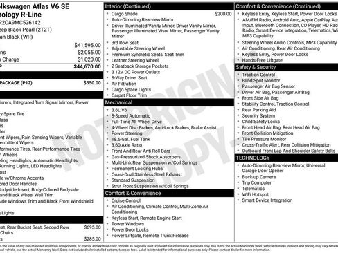 Used 2021 Volkswagen Atlas SE w/ Towing Package AWD/4WD image 6