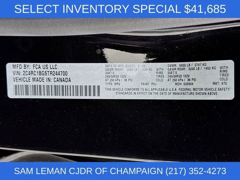 New 2026 Chrysler Pacifica Select w/ S Appearance Package FWD image 32
