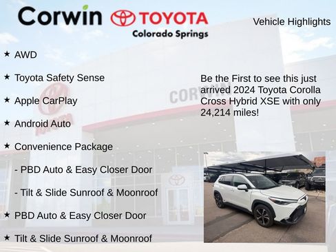 Used 2024 Toyota Corolla Cross AWD Hybrid w/ Convenience Package image 4