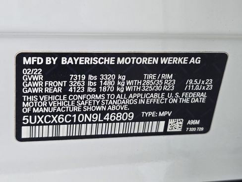 Certified 2022 BMW ALPINA XB7 AWD/4WD image 62
