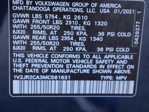 Used 2021 Volkswagen Atlas SE w/ Panoramic Sunroof Package image 31