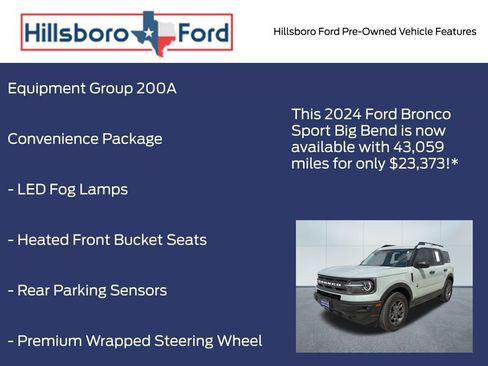 Used 2024 Ford Bronco Sport Big Bend w/ Convenience Package AWD/4WD image 3