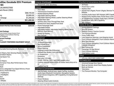 Used 2019 Cadillac Escalade ESV Premium Luxury RWD image 45
